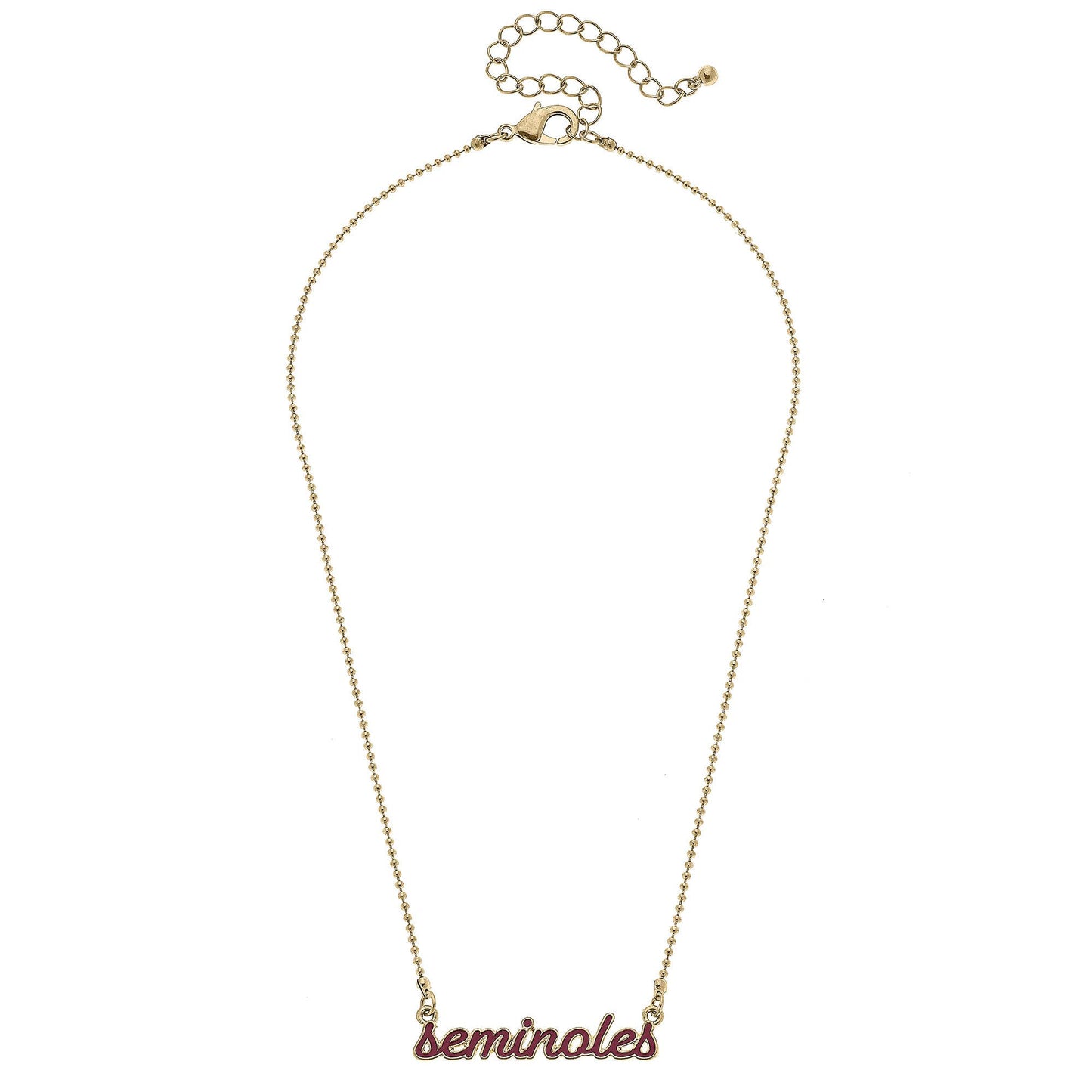 Florida State-Inspired Enamel Script Necklace