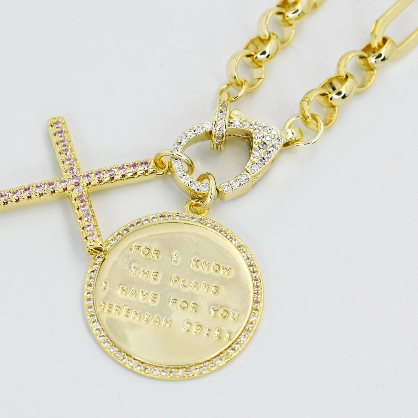 Jeremiah 29:11 with Cross Gold I65