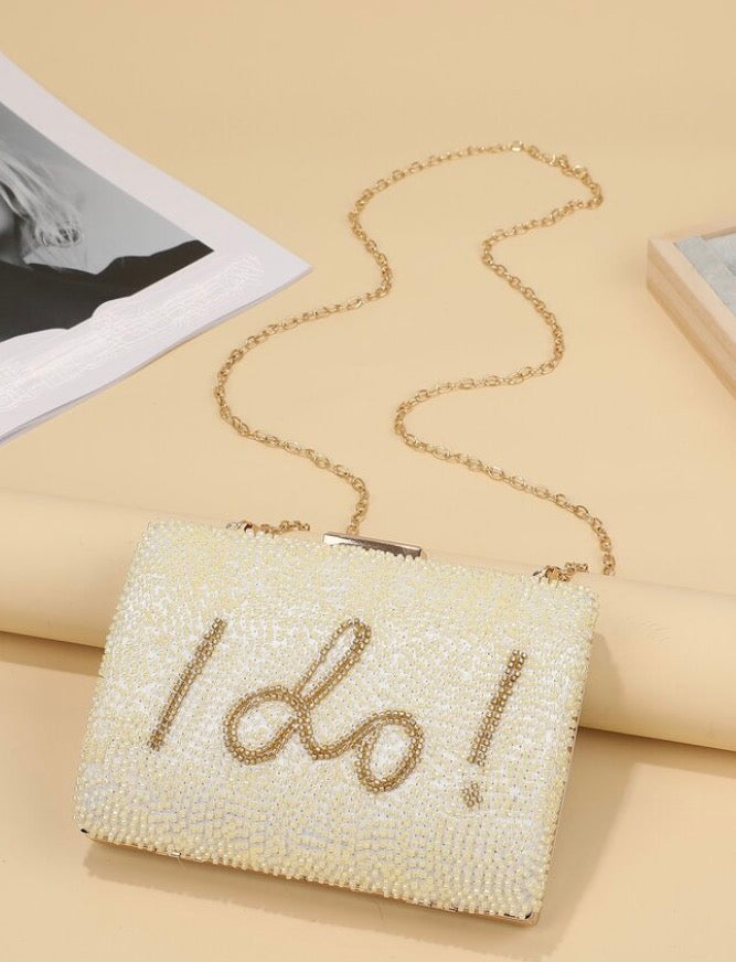 I Do Beaded Clutch