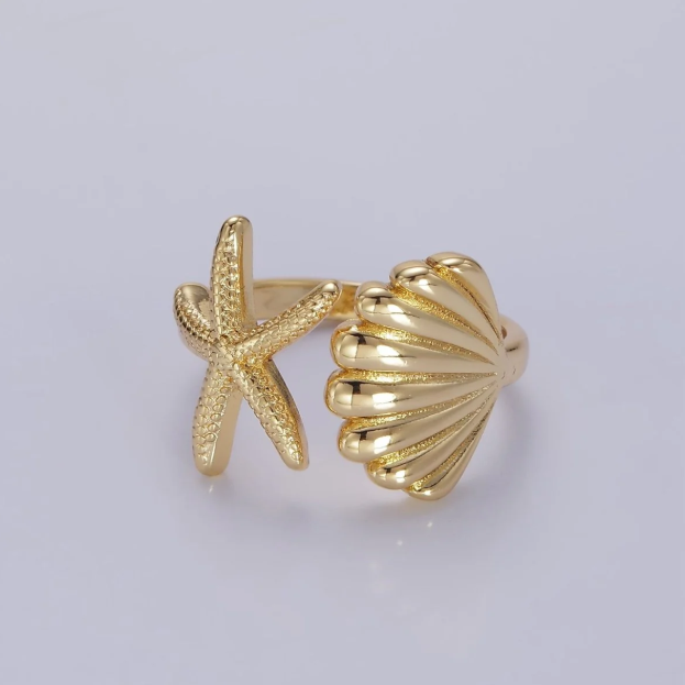 Ocean Wrap Gold Ring