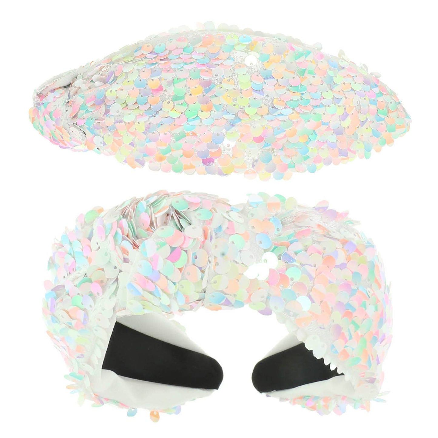 Colorful Multi Theme Colorway Sequin Top Knotted Headband