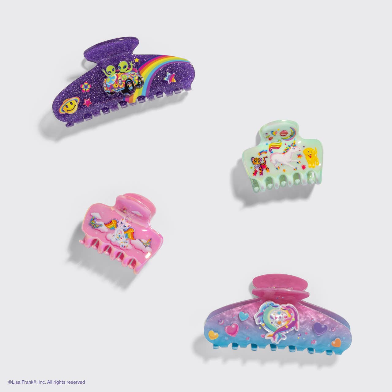 Lisa Frank x Kitsch Cloud Clip – Angel Kitty Hair Claw Clip