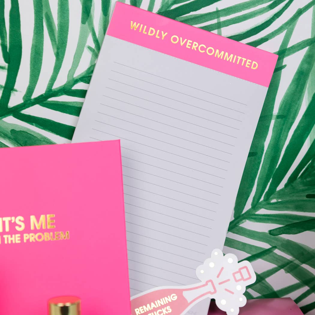 Wildly Overcommitted - Lined Notepad, To-Do List, Funny Gift