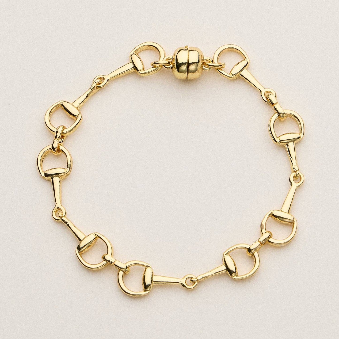 Equestrian Bit Chain Bracelet Set – Gold & Silver Linked Hardware Bracelet