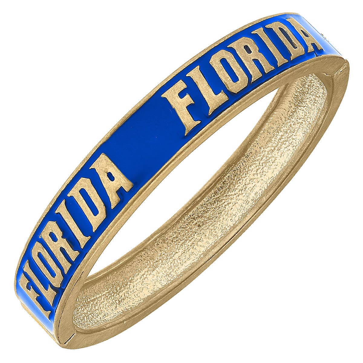 Florida Gators-Inspired Sculpted Enamel Hinge Bangle in Blue