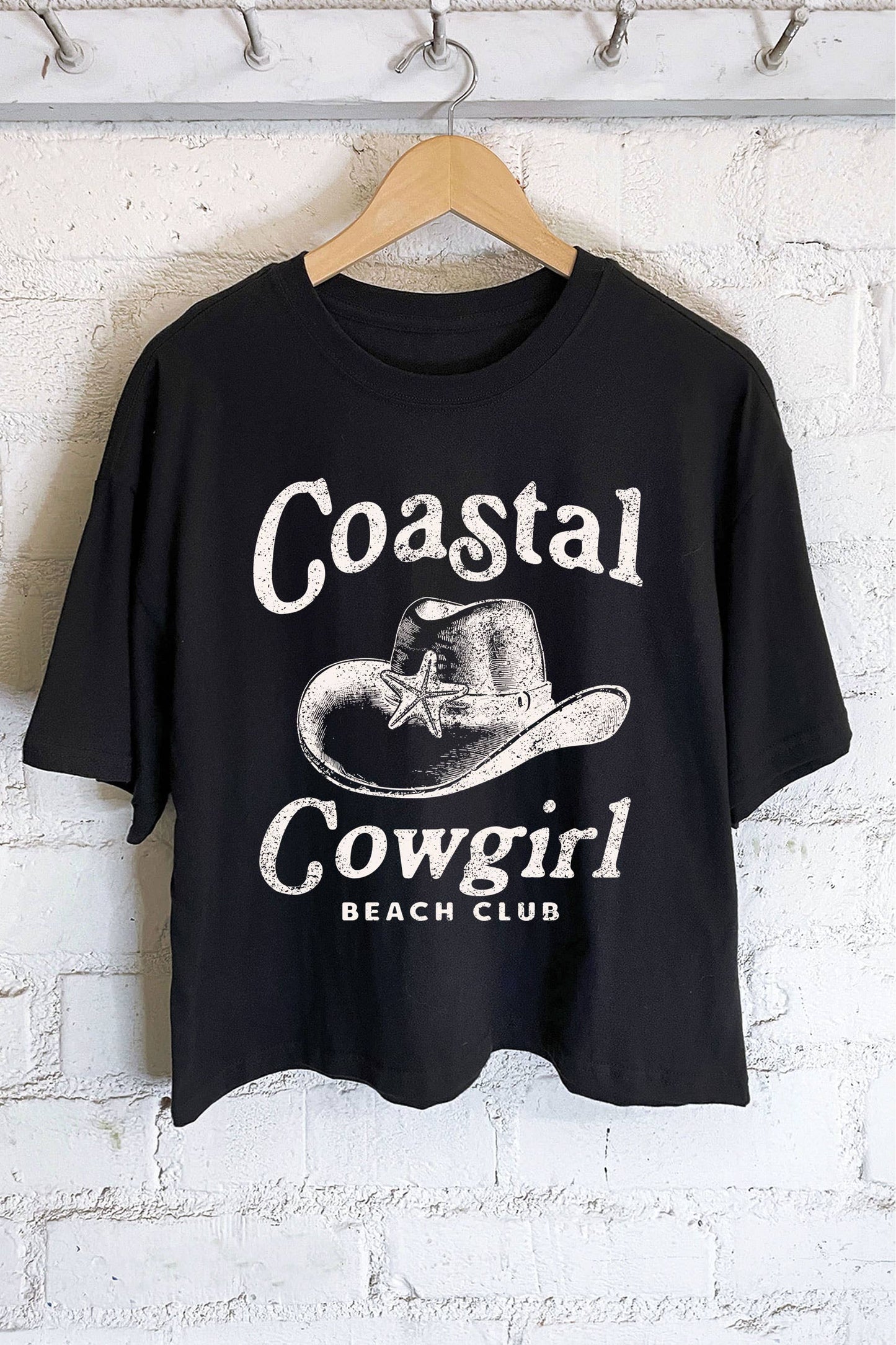 COASTAL COWGIRL GRAPHIC LONG CROP TOP