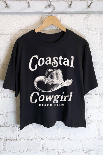 COASTAL COWGIRL GRAPHIC LONG CROP TOP