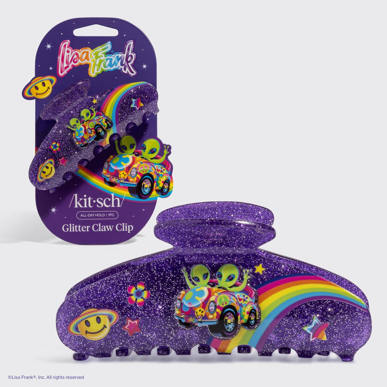 Lisa Frank x Kitsch Glitter Claw Clip – Zoomer™ & Zorbit™ Hair Clip
