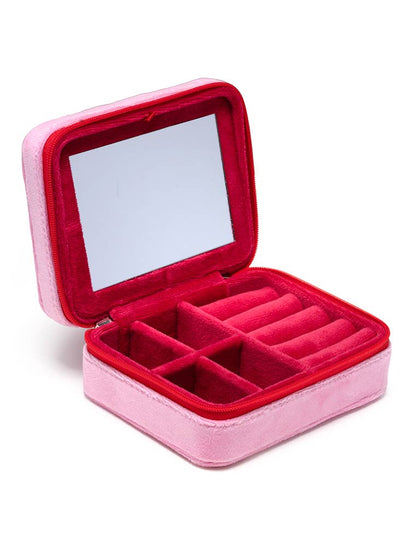Velvet Jewelry Organizer Case – “Diamonds This Way”
