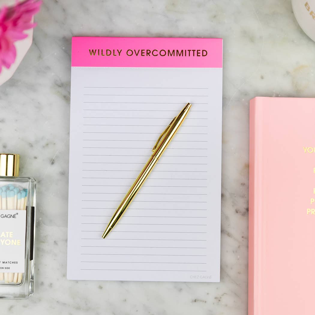 Wildly Overcommitted - Lined Notepad, To-Do List, Funny Gift