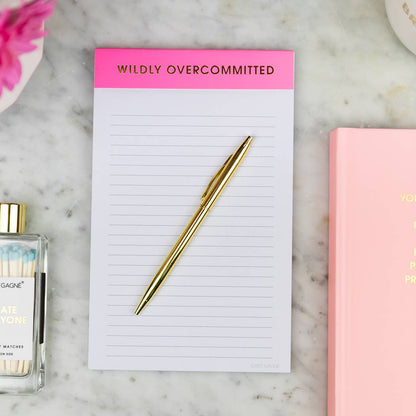 Wildly Overcommitted - Lined Notepad, To-Do List, Funny Gift