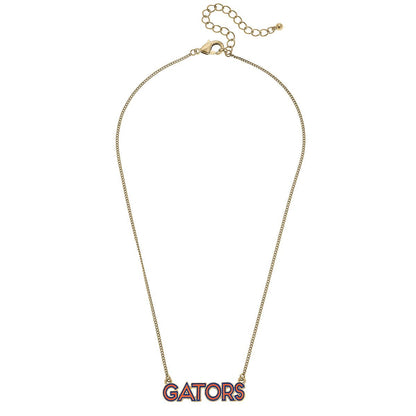 Florida Gators-Inspired Outline Enamel Necklace