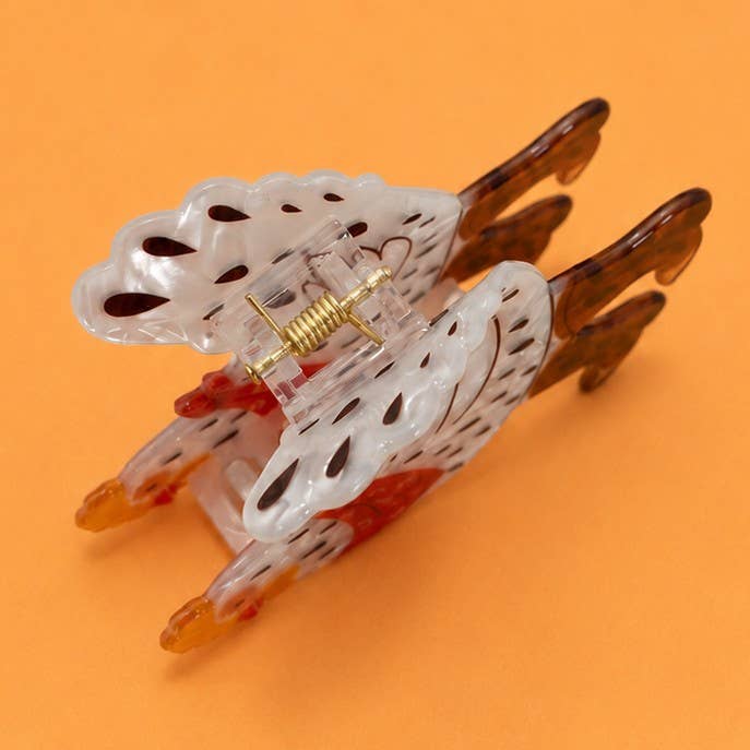 Western Chicken on Cowboy Boot Hair Claw Clip | 40H1162