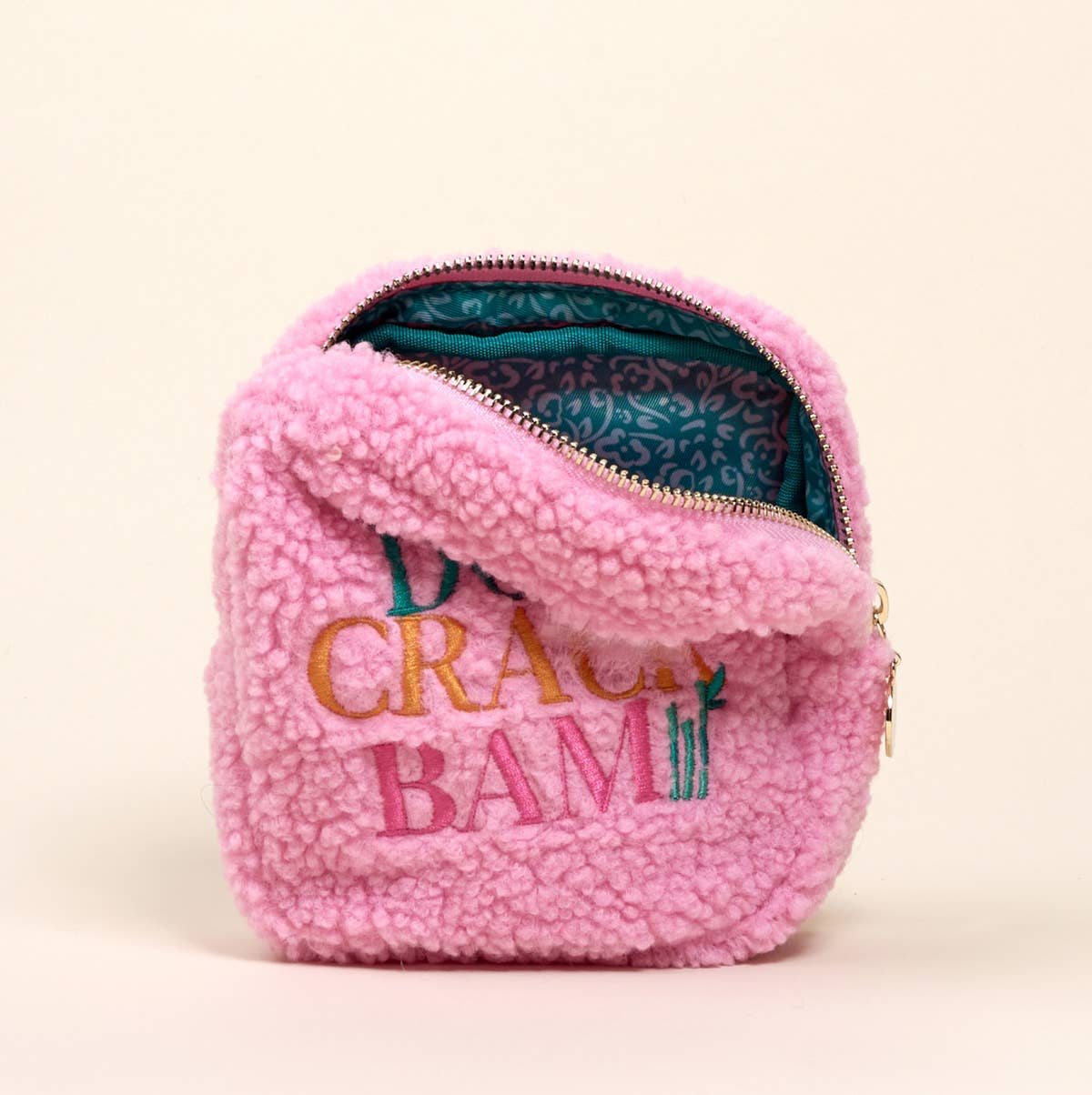 Teddy Sherpa Pouch – DOT CRACK BAM | Mahjong Collection Accessory