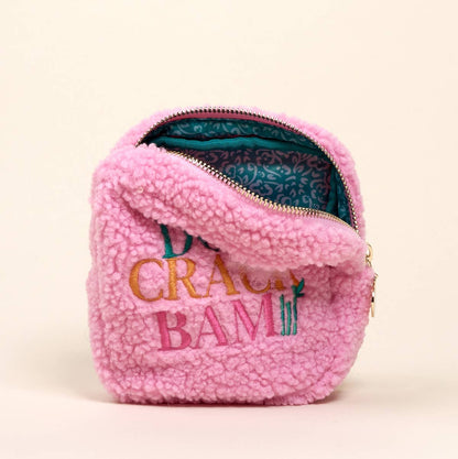 Teddy Sherpa Pouch – DOT CRACK BAM | Mahjong Collection Accessory