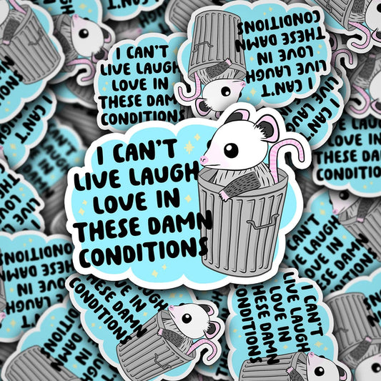 I Can't Live Laugh Love Vinyl Decal – Funny Sarcastic Sticker