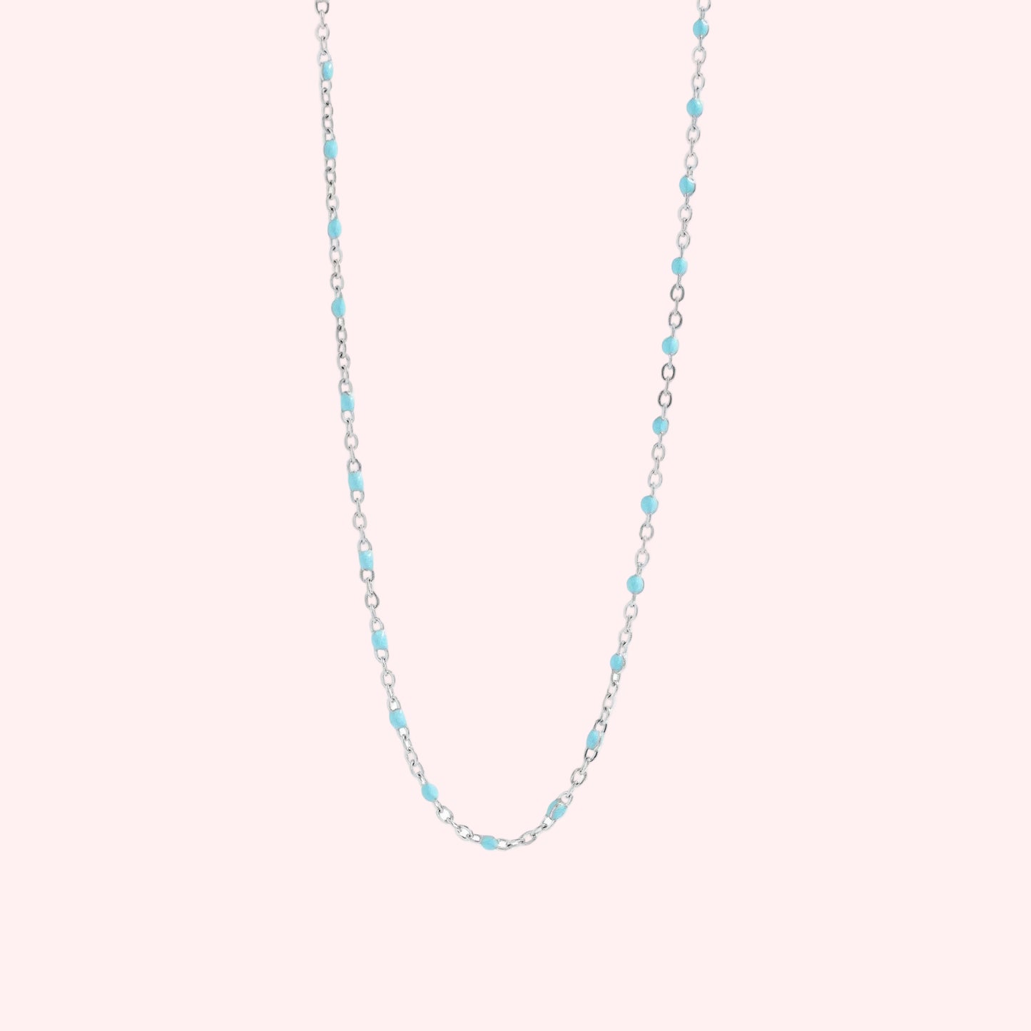 18K Gold Stainless Steel Turquoise Chain Necklace
