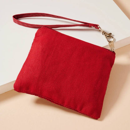 Game Day Stars Seed Beaded Coin Pouch