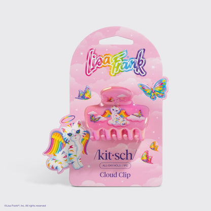 Lisa Frank x Kitsch Cloud Clip – Angel Kitty Hair Claw Clip