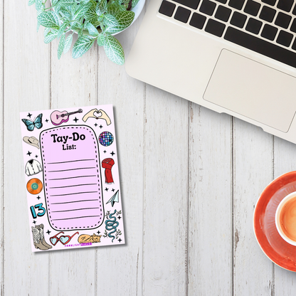 Cute Notepad - Tay-Do List - Girly Stationery, To Do List