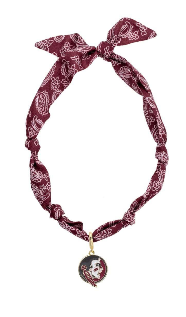 Florida State-Inspired Bandana Scarf Necklace