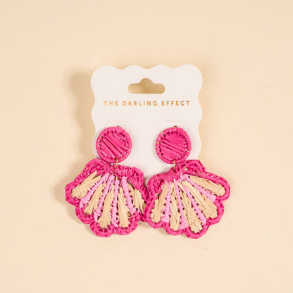 Cabana Breeze Earrings–Hot Pink