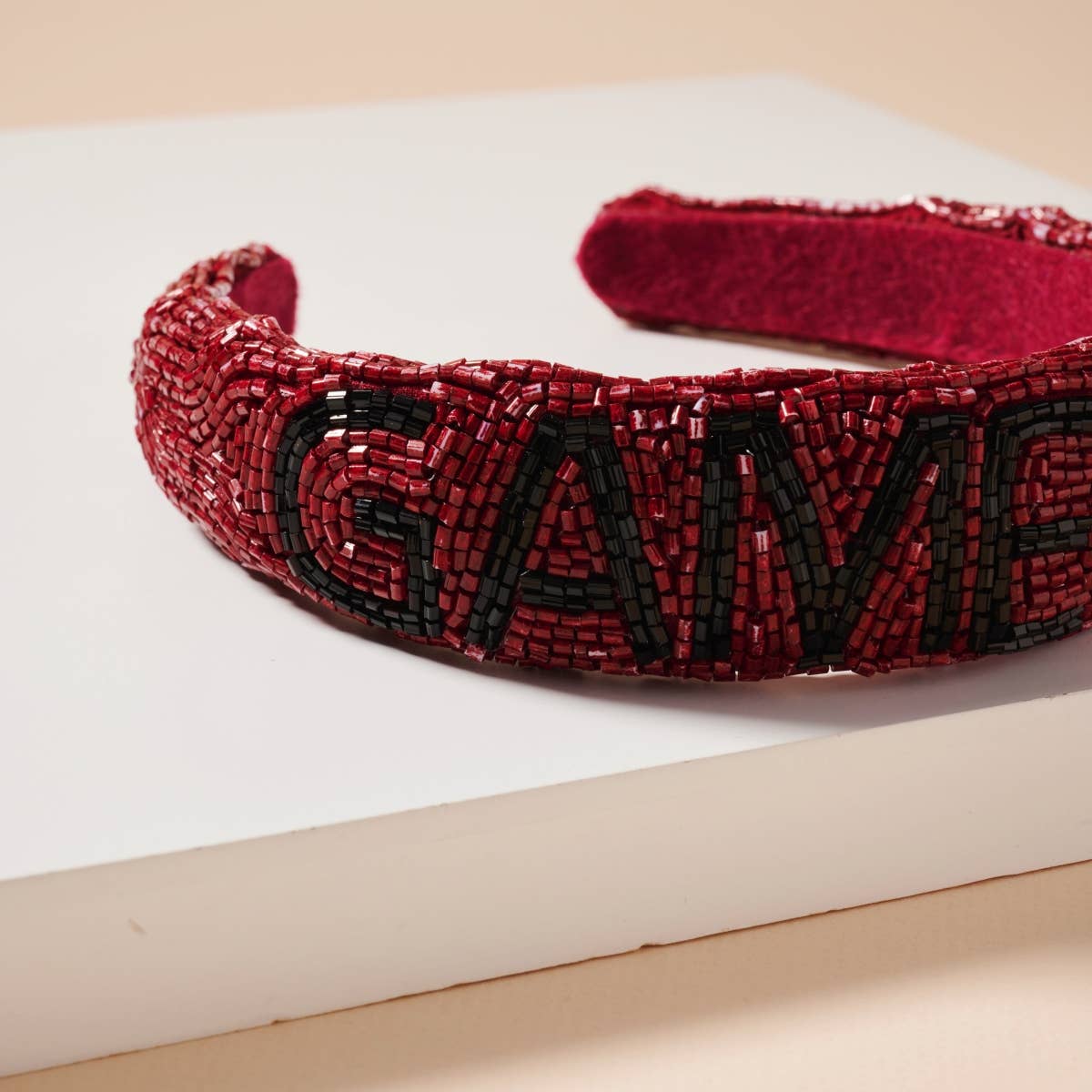 Blue and Orange Game Day Seed Beaded Headband