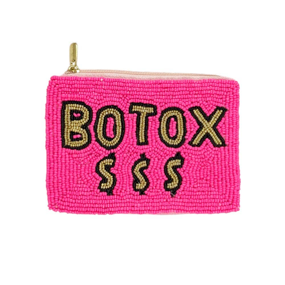 BOTOX Message Seed Beaded Mini Pouch Bag