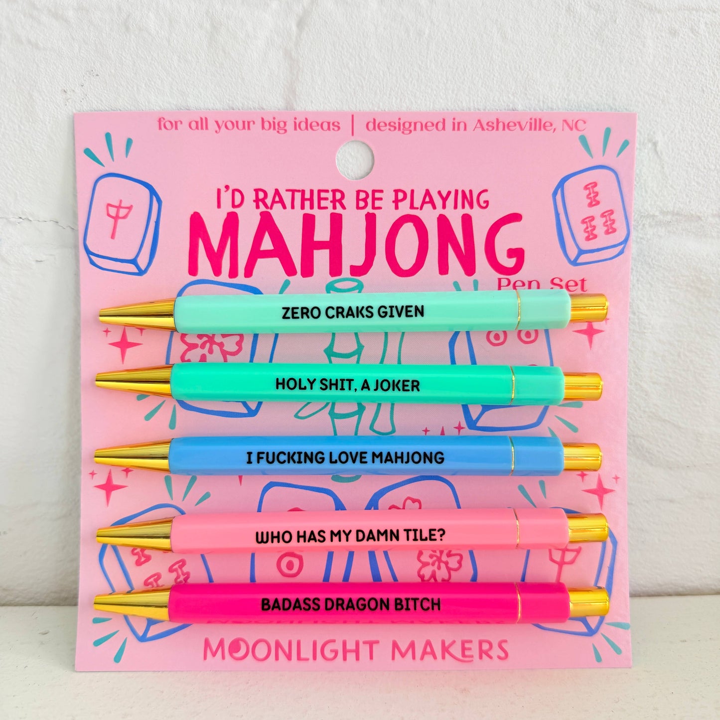 I'd Rather Be Playing Mahjong - Pen Set - Funny Gift