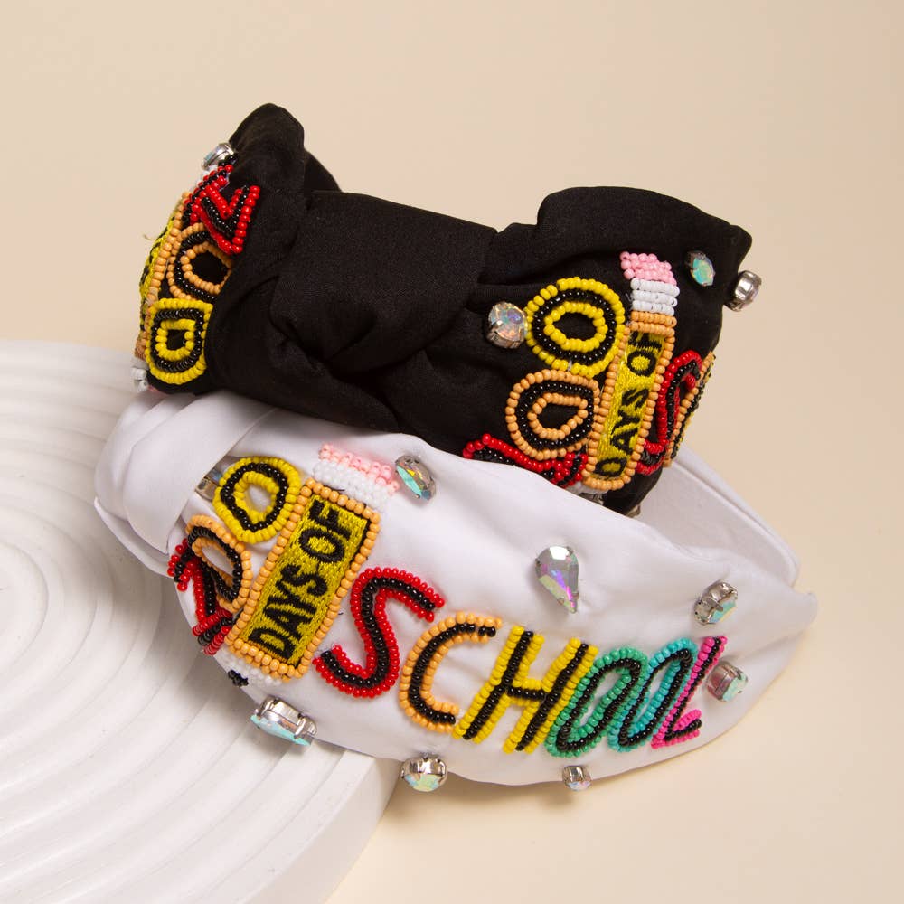 "100 Days of School" Teacher Appreciation Beaded Headband