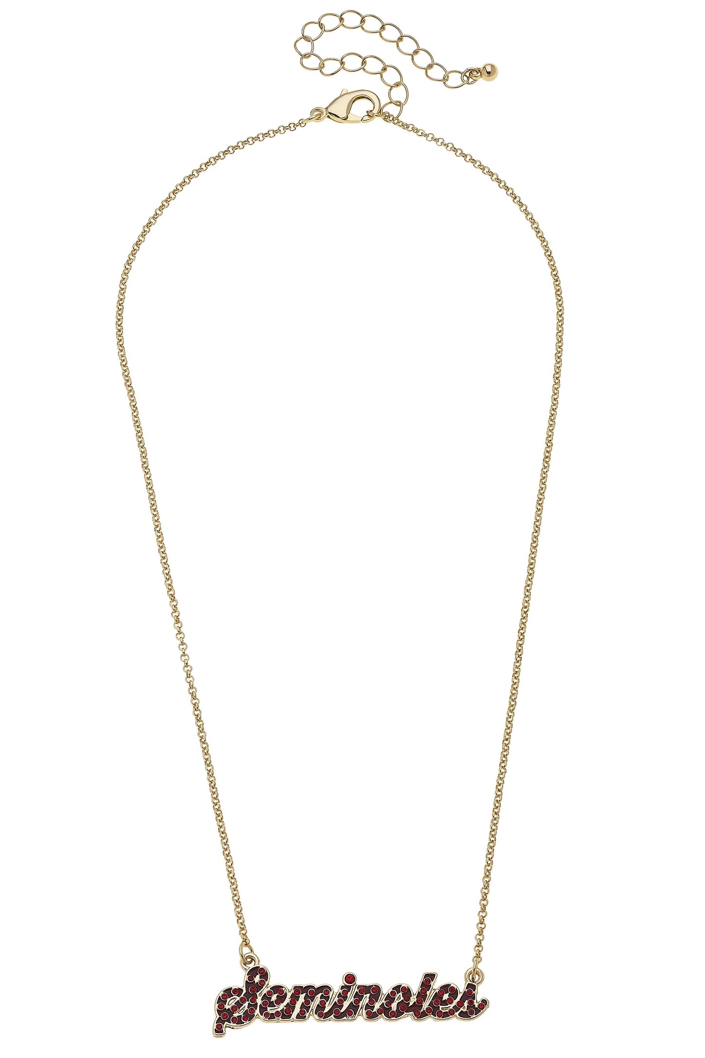 Seminole Color Inspired Pave Autograph Enamel Necklace
