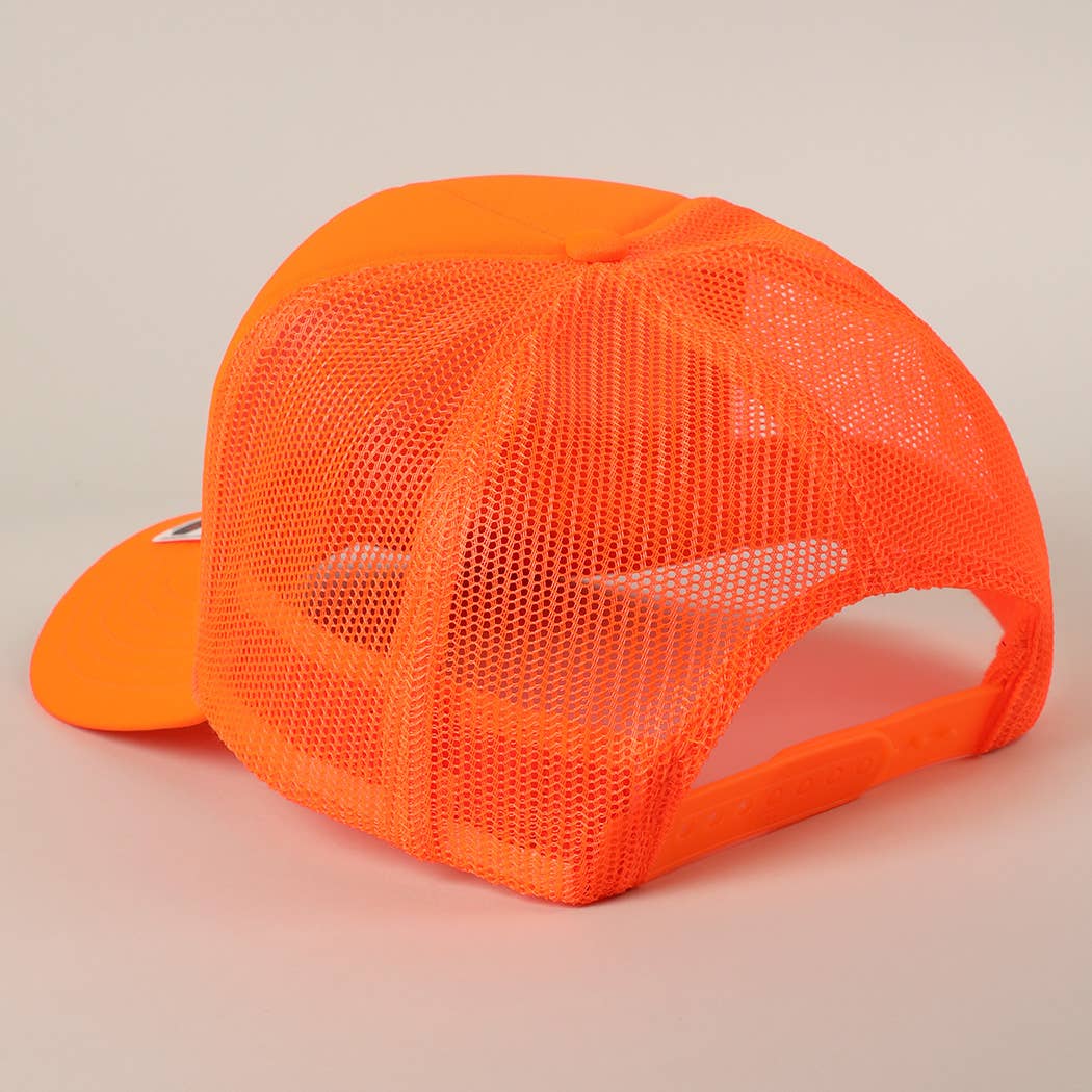 FLORIDA Text Printed Mesh Back Foam Trucker Hat