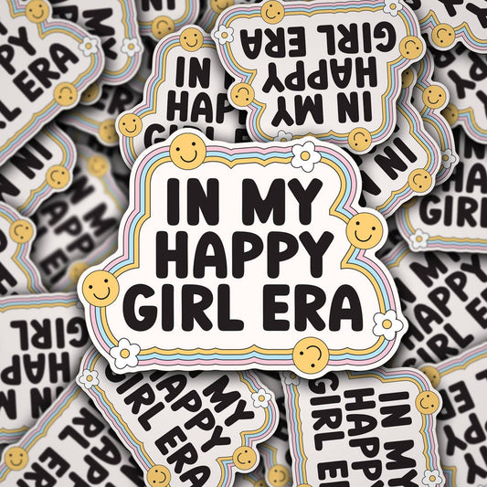 In My Happy Girl Era Vinyl Decal – Trendy Aesthetic Sticker