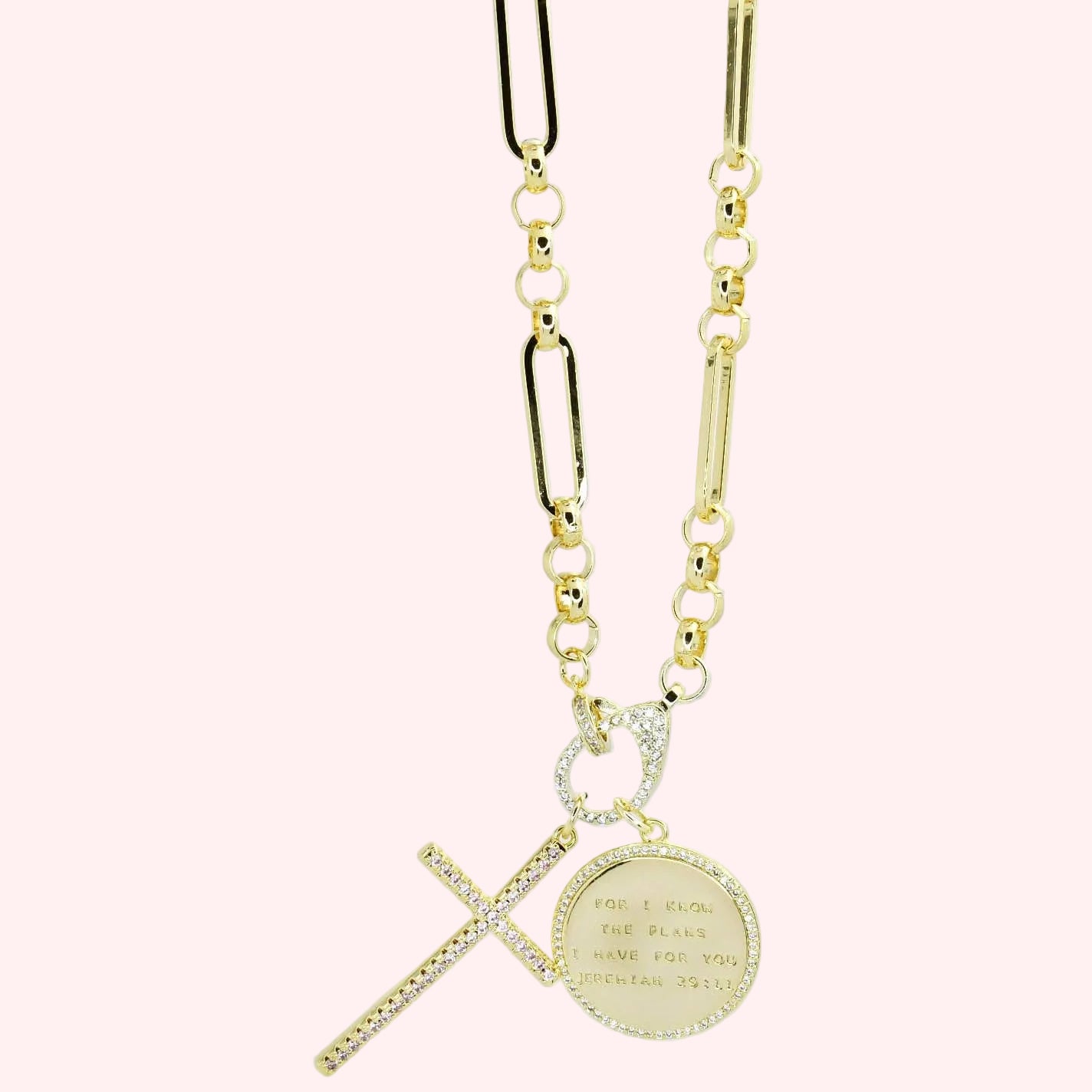 Jeremiah 29:11 with Cross Gold I65