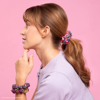 Lisa Frank x Kitsch Satin Scrunchies – Rainbow Leopard Hair Scrunchie Set