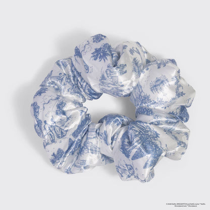 Bridgerton x Kitsch Satin Pillow Scrunchies – Toile in Bloom Hair Scrunchie Set