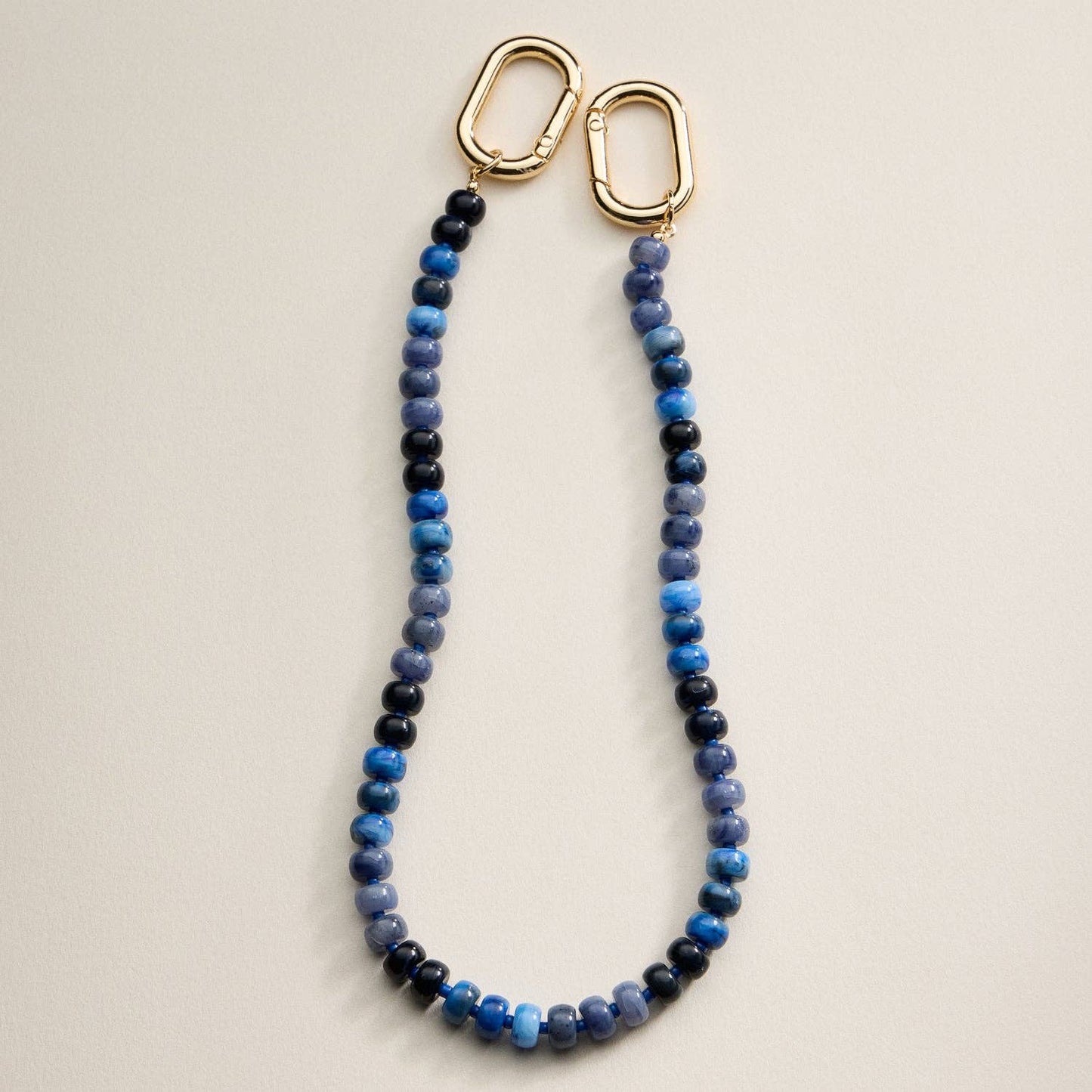 Colorful Beaded Bag Charm with Gold Clasp Trendy Accessory