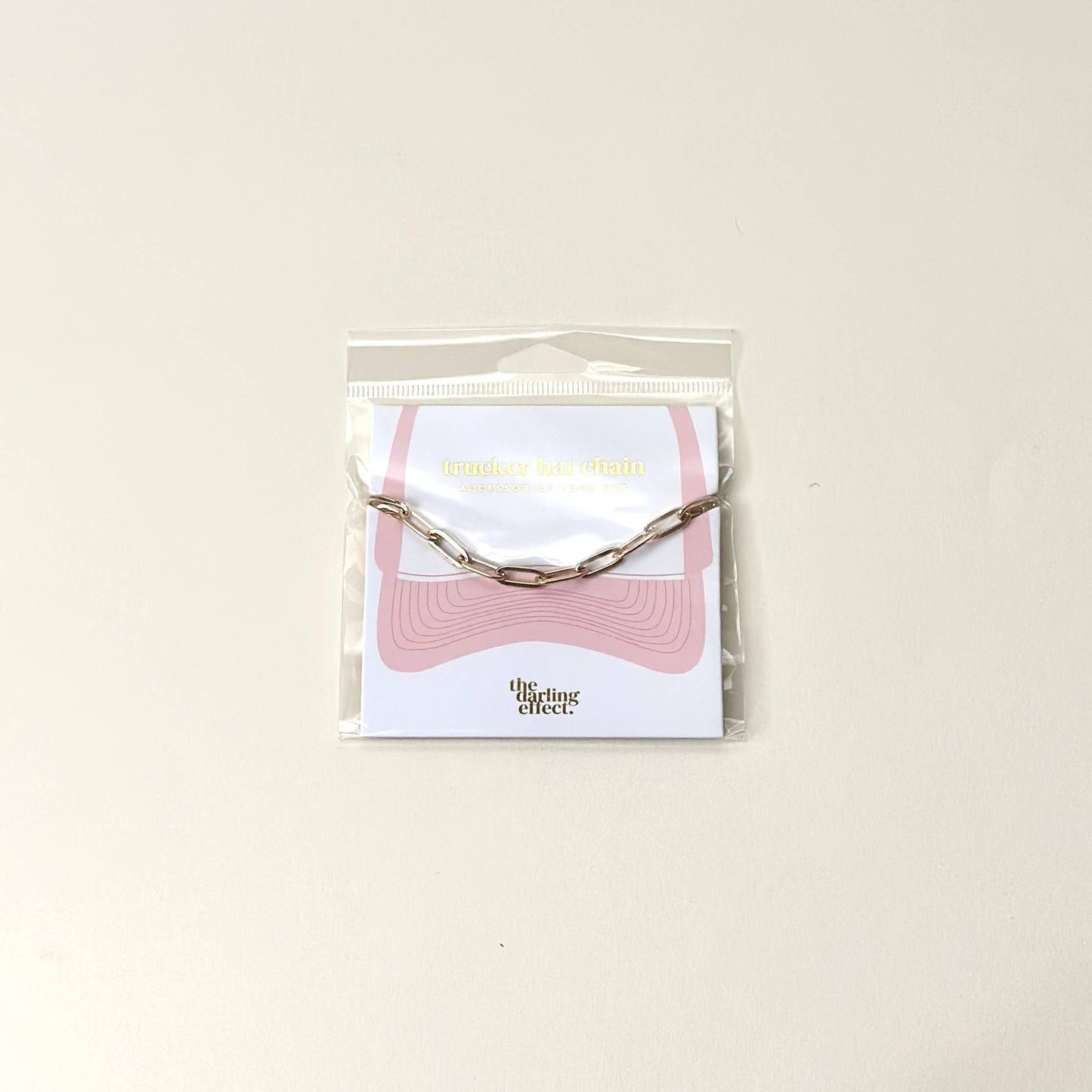 ✨ Gold Paperclip Hat Chain – Trucker Hat Accessory