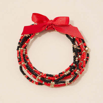 Game Day Seed Beaded Bracelet Set