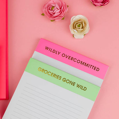 Wildly Overcommitted - Lined Notepad, To-Do List, Funny Gift