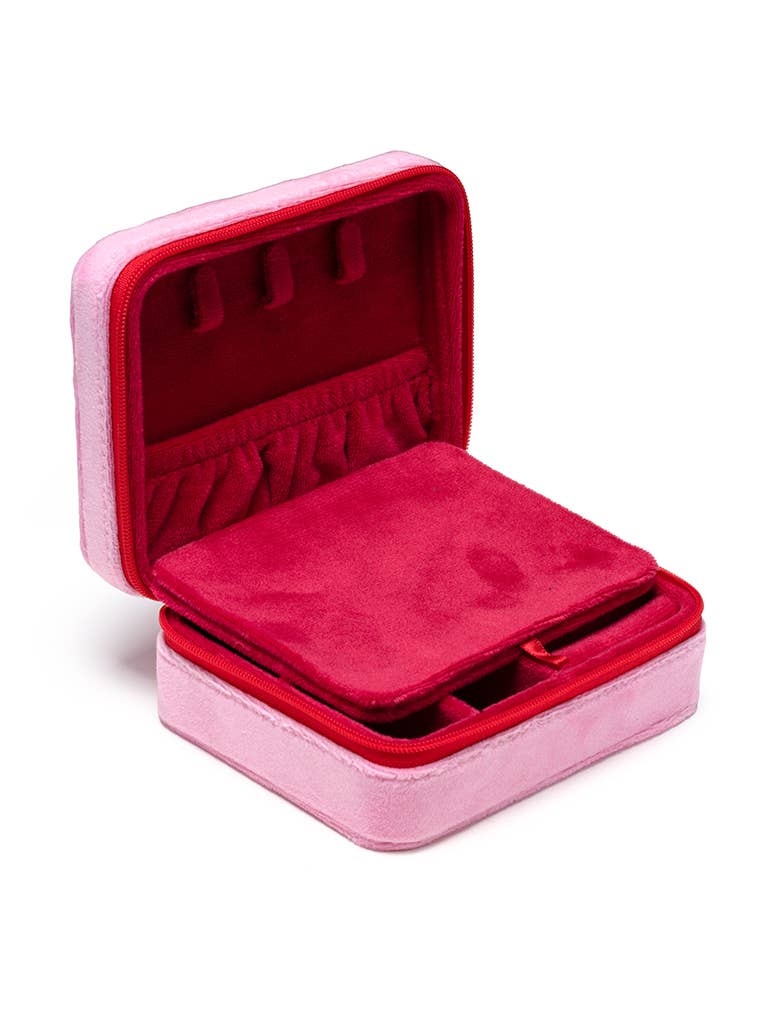 Velvet Jewelry Organizer Case – “Diamonds This Way”