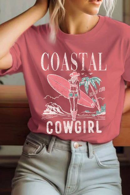 COASTAL COWGIRL BEACH CLUB GRAPHIC TSHIRTS