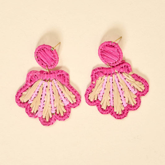 Cabana Breeze Earrings–Hot Pink