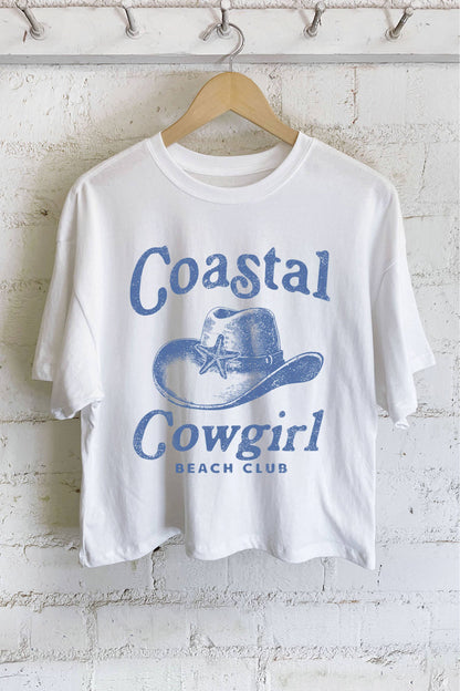 COASTAL COWGIRL GRAPHIC LONG CROP TOP