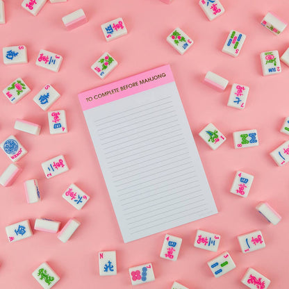 To Complete Before Mahjong - Lined Notepad, Mahjong Gift