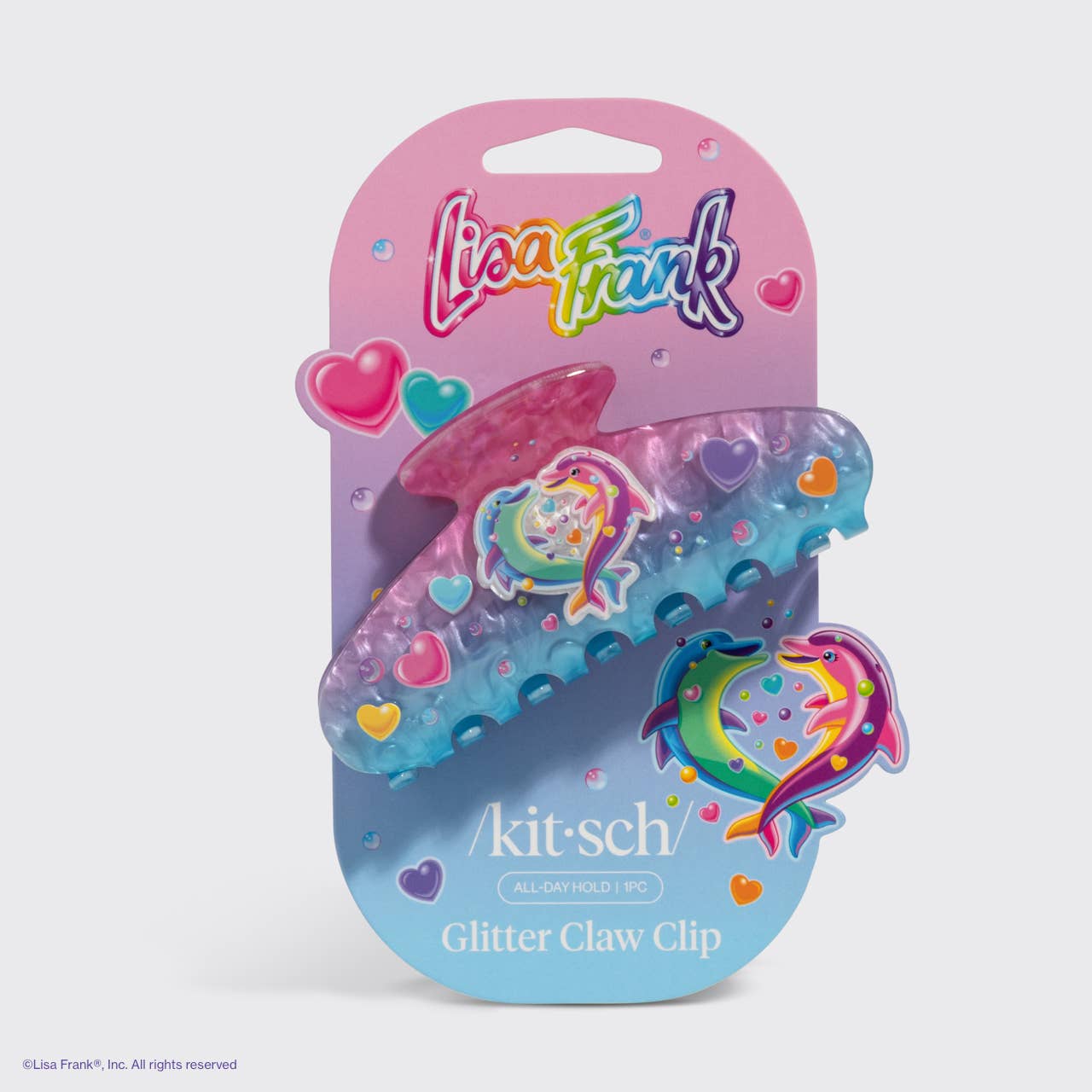 Lisa Frank x Kitsch Glitter Claw Clip – Dancing Dolphins™