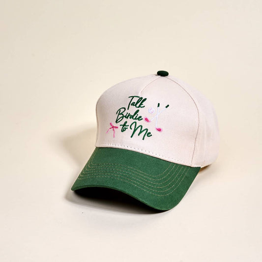 ⛳ Talk Birdie To Me Canvas Hat – Golf Baseball Cap | Queen of the Green Collection