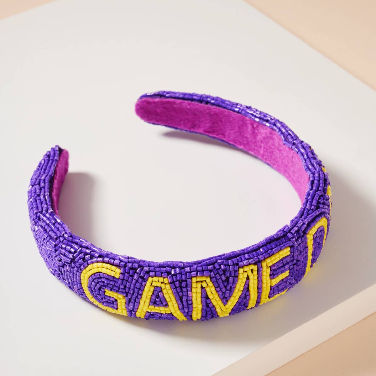 Blue and Orange Game Day Seed Beaded Headband