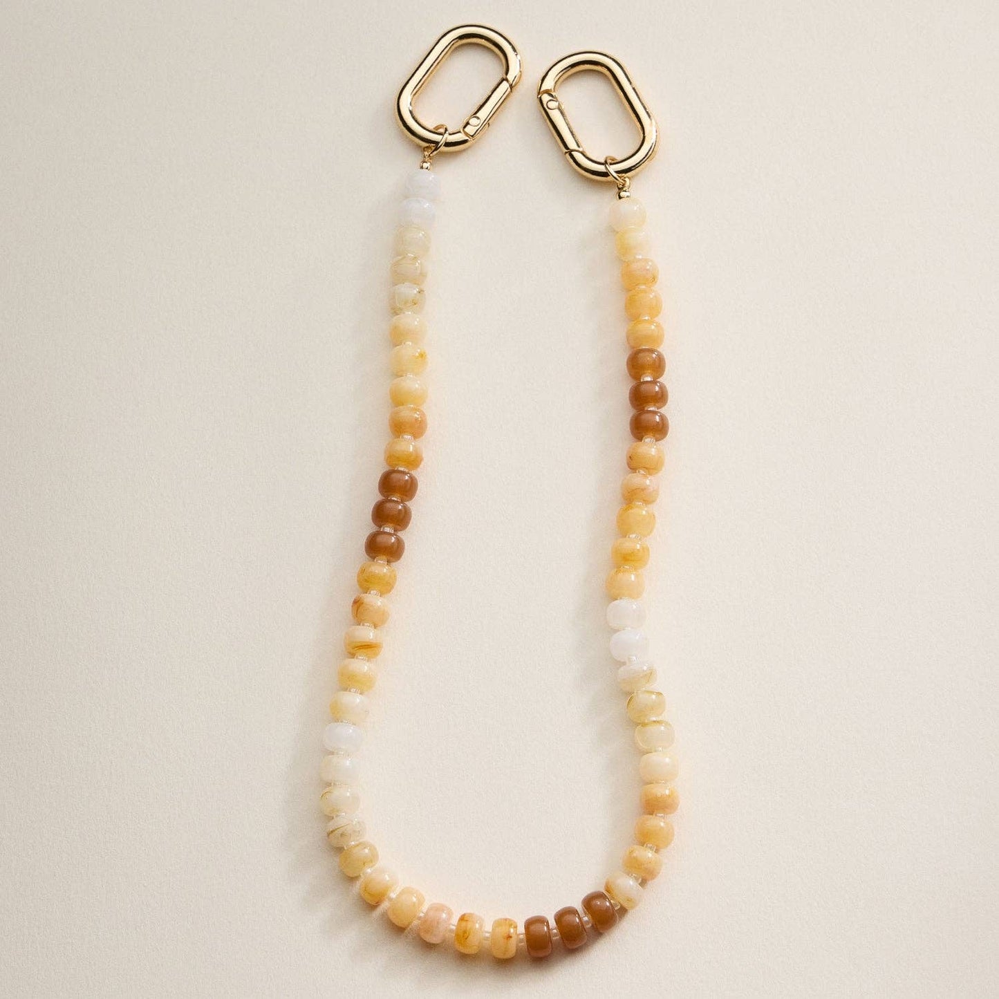Colorful Beaded Bag Charm with Gold Clasp Trendy Accessory