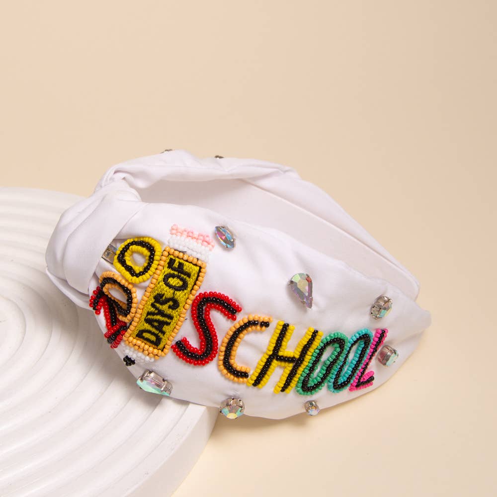 "100 Days of School" Teacher Appreciation Beaded Headband